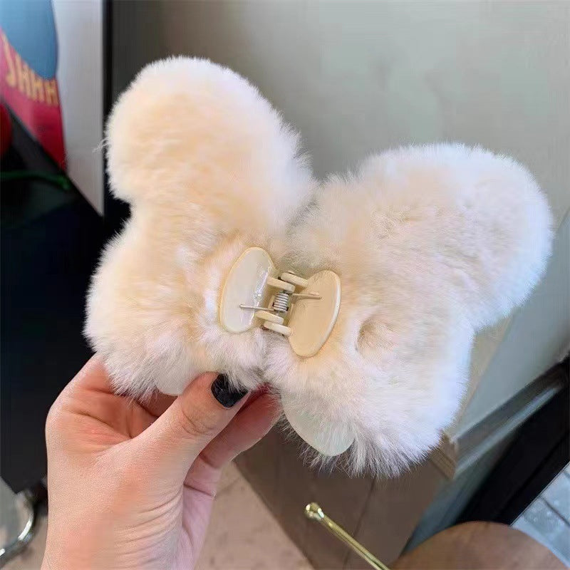 Plush Butterfly Hair Clip