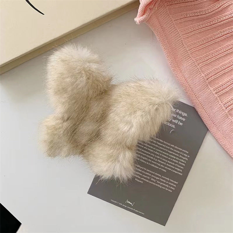 Plush Butterfly Hair Clip