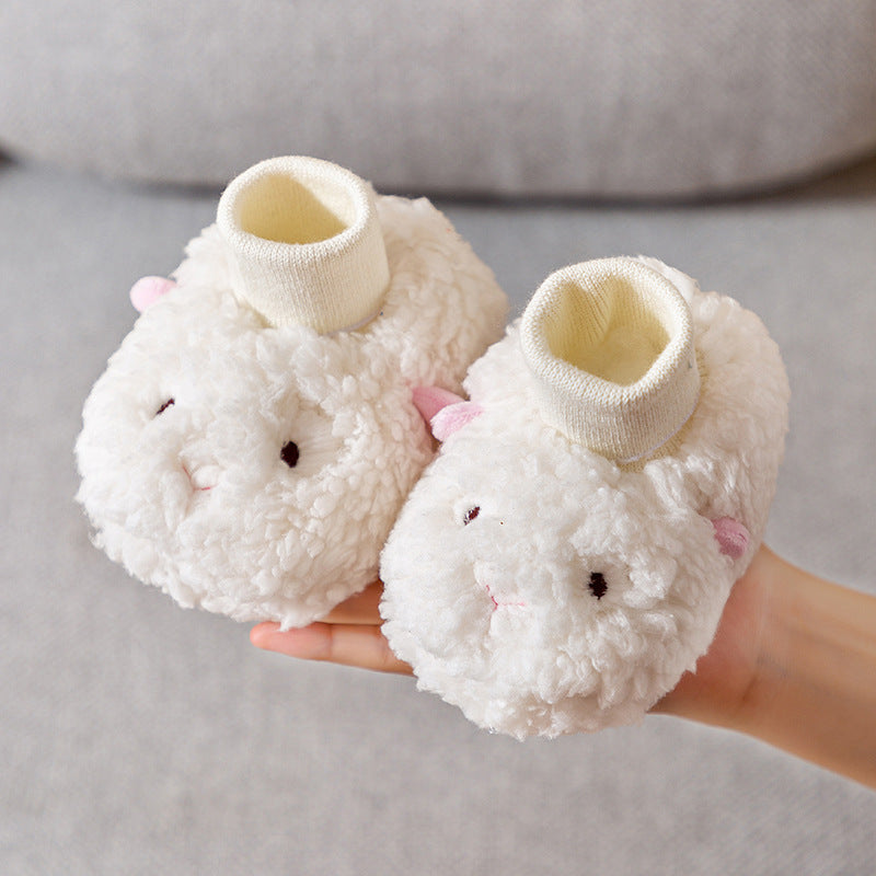 New Baby Cartoon Plush Cotton Toddler Shoes