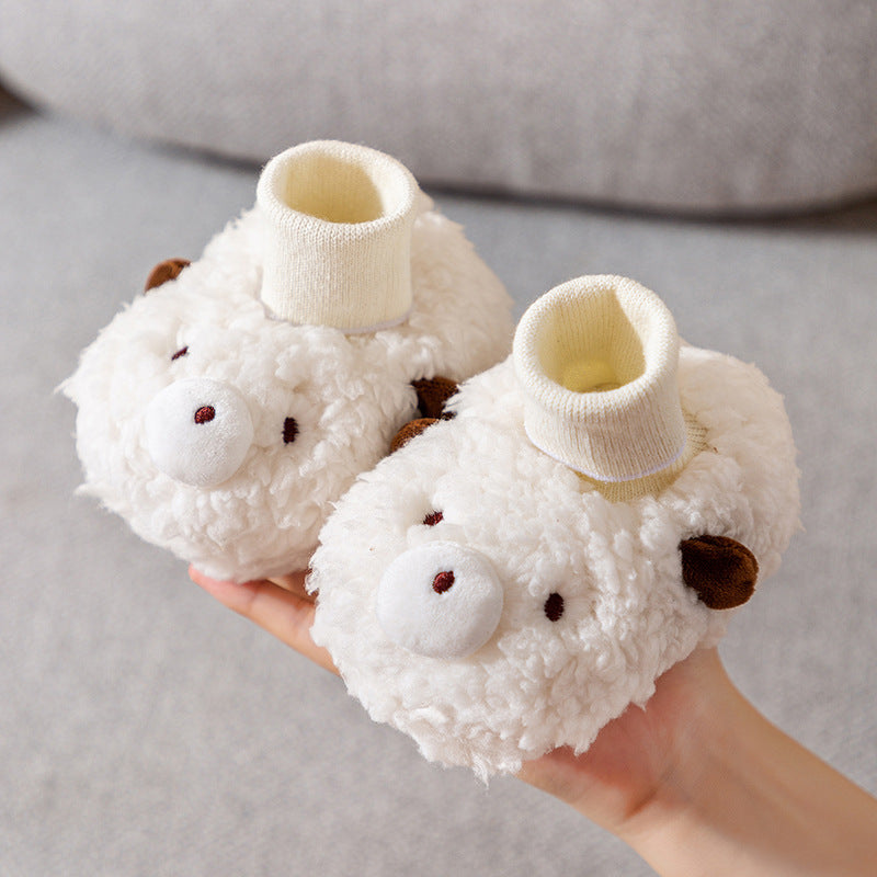 New Baby Cartoon Plush Cotton Toddler Shoes