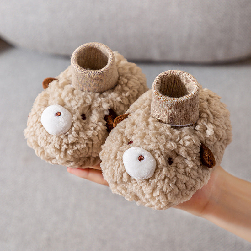 New Baby Cartoon Plush Cotton Toddler Shoes